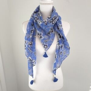 J. Jill Women's Gauze Cotton Triangle Floral Print Scarf
